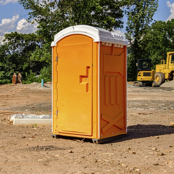 how do you dispose of waste after the portable restrooms have been emptied in Natural Dam